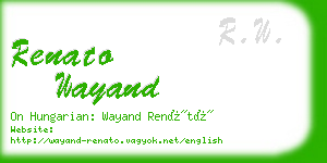 renato wayand business card